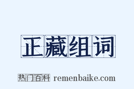 正藏组词是什么意思的图片